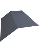 Планка плоского конька 115x30x115 Grand Line с покрытием Полиэстер 0,45 мм RAL 7024