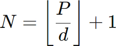 Формула расчёта количества столбов